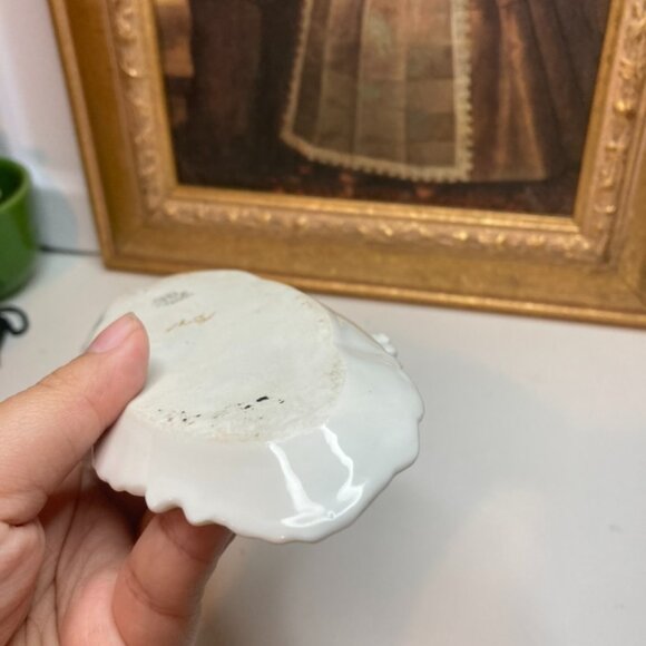 Antique Hand Painted WG & Co. Embossed Limoges Porcelain Tray Applied Leaf - Picture 10 of 12